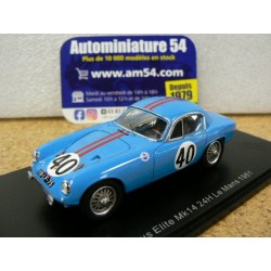 1961 Lotus Elite n°40 Kosselek - Massenez Le Mans S8207 Spark Model