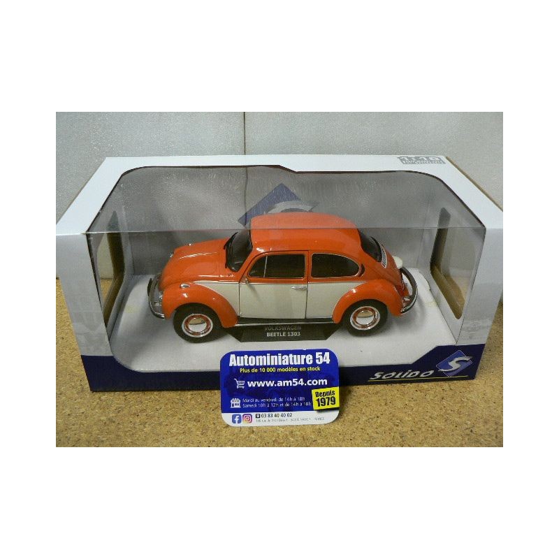 Volkswagen Beetle 1303 Orange - blanc 1974 S1800515 Solido