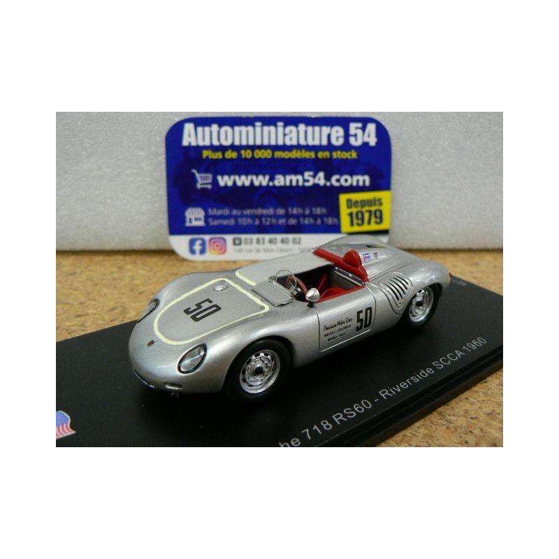 1960 Porsche 718 RS60 n°50 Ken Miles Riverside SCCA US113 Spark Model