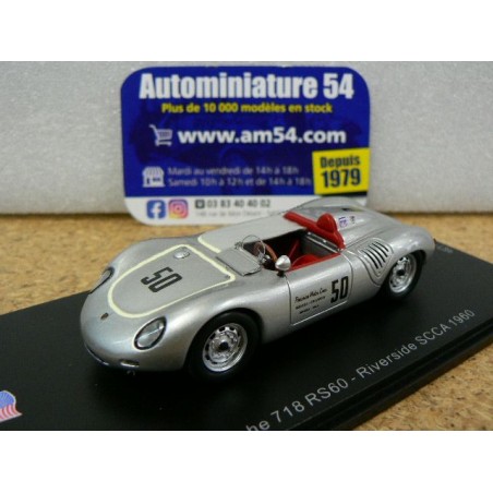 1960 Porsche 718 RS60 n°50 Ken Miles Riverside SCCA US113 Spark Model