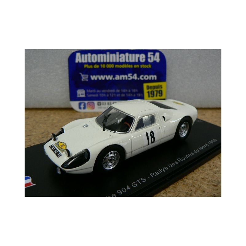 1966 Porsche 904 GTS n°18 J. Schlesser - A. Schlesser Routes du Nord SF166 Spark Model