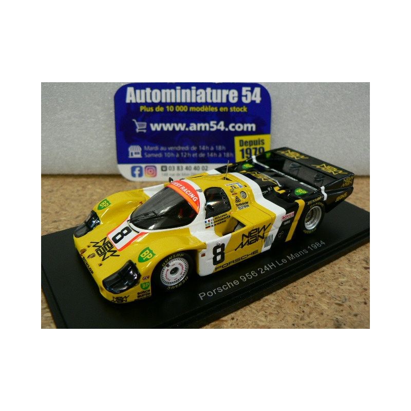 1984 Porsche 956 New Man n°8 JL Schlesser - De Narvaez - Johansson Le Mans S9857 Spark Model