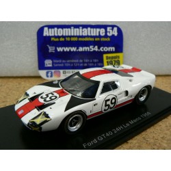 1966 Ford GT40 n°59 Scott - Revson Le Mans S4537 Spark Model