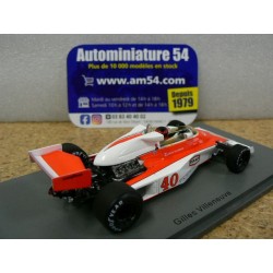 1977 McLaren M23 n°40 Gilles Villeneuve British GP S5744 Spark Model