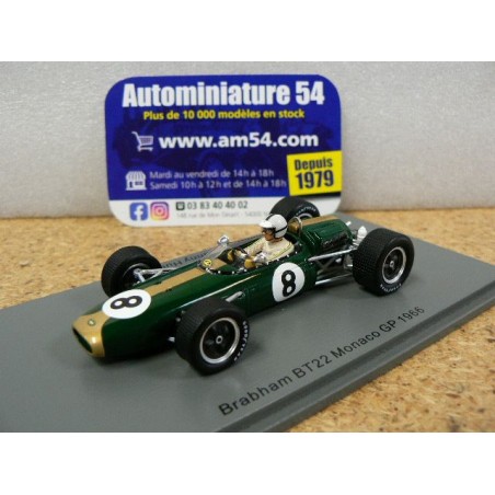 1966 Brabham BT22 n°8 Denny Hulme Monaco GP S7091 Spark Model