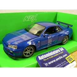 Nissan Skyline GT-R R34 Blue 24108WB Welly