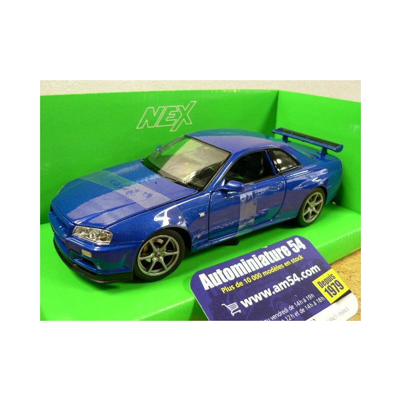 Nissan Skyline GT-R R34 Blue 24108WB Welly