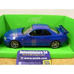 Nissan Skyline GT-R R34 Blue 24108WB Welly