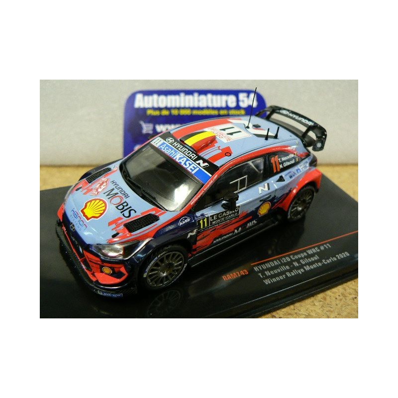 2020 Hyundai i20 Coupe WRC n°11 Neuville - Gilsoul 1st Winner Monte Carlo RAM743 Ixo Models