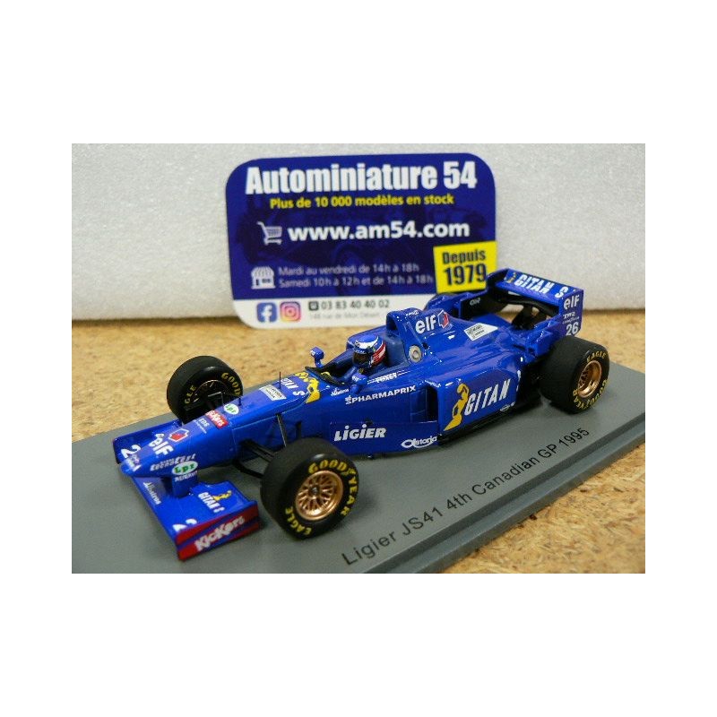 1995 Ligier JS41 n°26 Olivier Panis 4th Canadian GP S7410 Spark Model