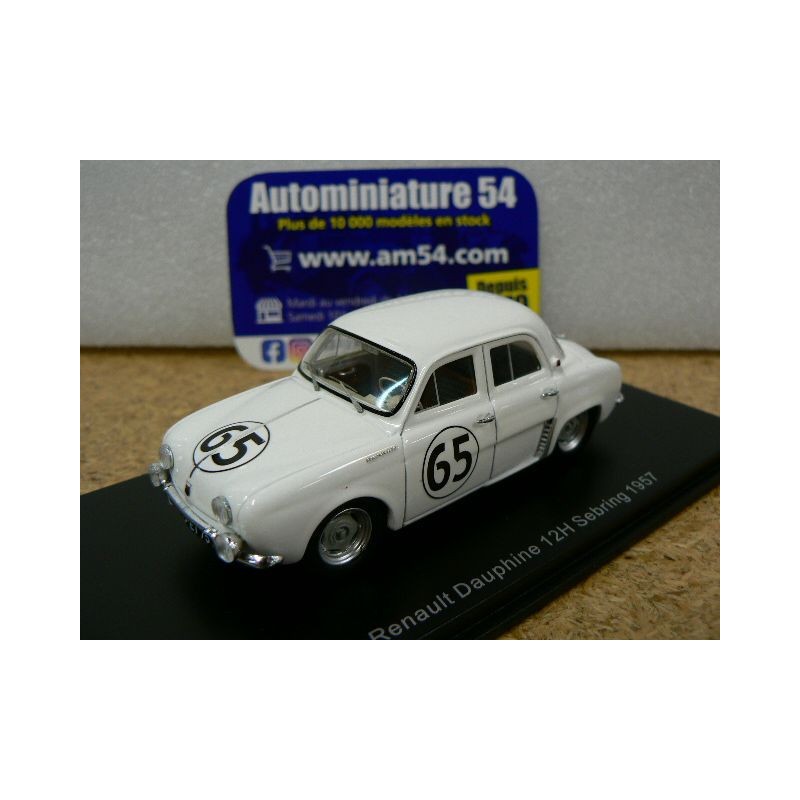 1957 Renault Dauphine n°65 Thirion - Ferrier - Spydel 12H Sebring S5219 Spark Model