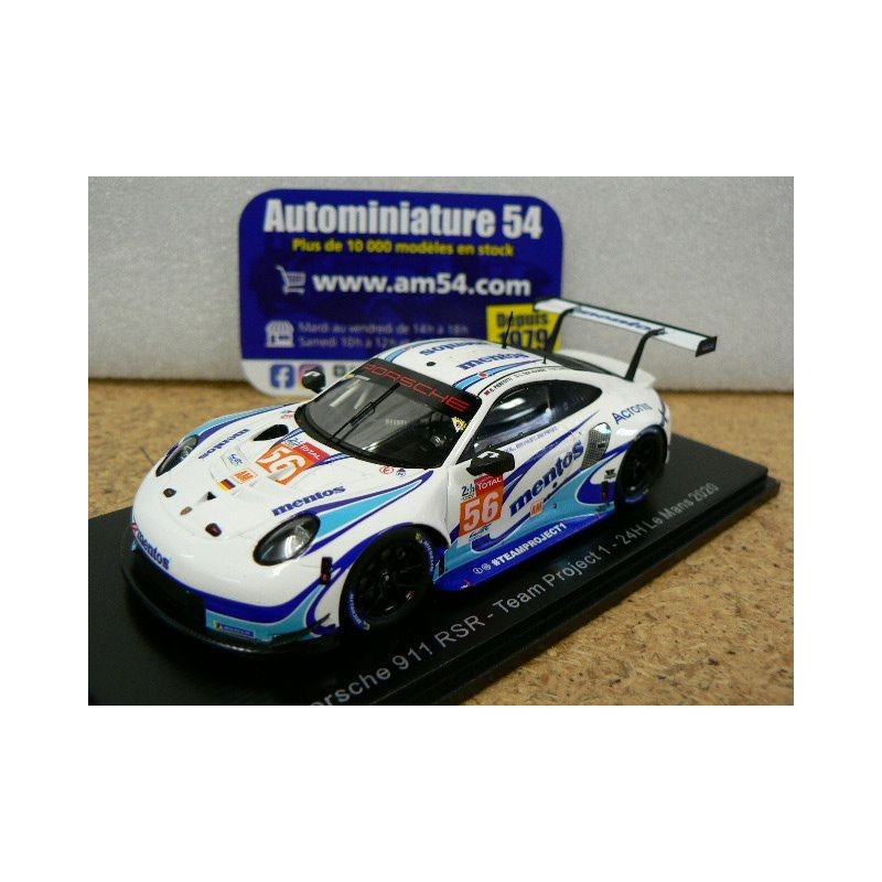 2020 Porsche 911 - 991 RSR Team Project 1 n°56 Cairoli - Perfetti - Ten Voorde Le Mans S7987 Spark Model