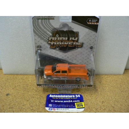 Chevrolet Silverado 3500HD 2018 Service Bed Snow Plow " Dually Drivers "40060-B Greenlight 1.64ième