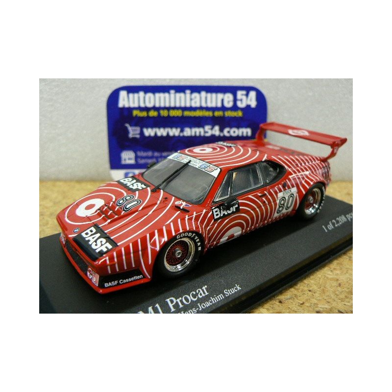 1980 BMW M1 Procar BASF n°80 HJ Stuck 430802590 Minichamps