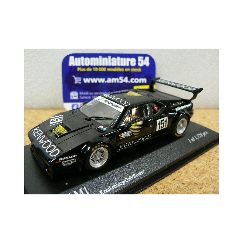 1986 BMW M1 Procar Kenwood n°151 Krankenberg - Gall - Becker ADAC 1000km 400862551 Minichamps