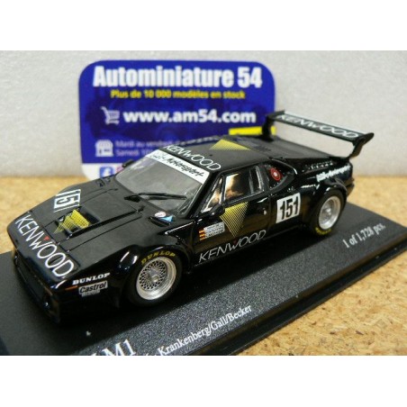 1986 BMW M1 Procar Kenwood n°151 Krankenberg - Gall - Becker ADAC 1000km 400862551 Minichamps