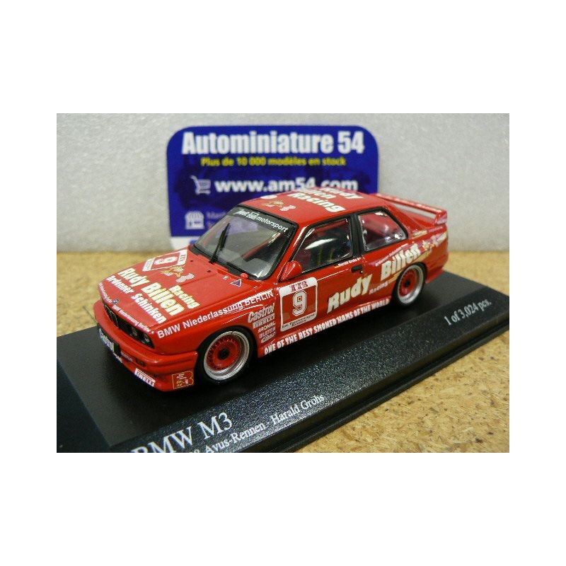 1988 BMW M3 E30 AVUS DTM H Grohs n°9 430882009 Minichamps