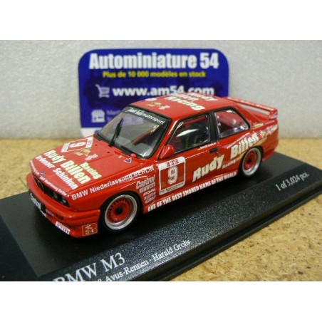 1988 BMW M3 E30 AVUS DTM H Grohs n°9 430882009 Minichamps