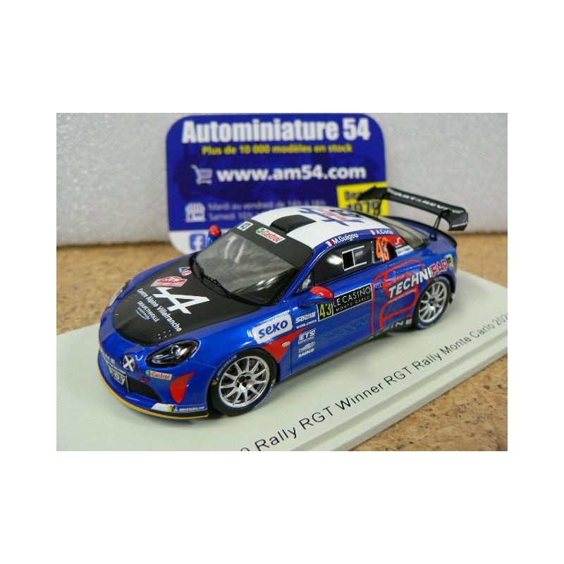 2021 Alpine A110 RGT n°43 E Guigou - A Coria 1st Winner RGT Monte Carlo S6578 Spark Model
