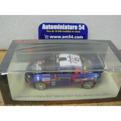 2021 Alpine A110 RGT n°43 E Guigou - A Coria 1st Winner RGT Monte Carlo S6578 Spark Model