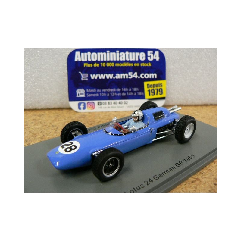 1963 Lotus 25 n°28 Bernard Collomb German GP S7292 Spark Model