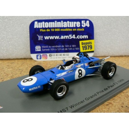 1968 Matra MS7 n°8 Jackie Stewart 1st winner Pau F2 SF184 Spark Model