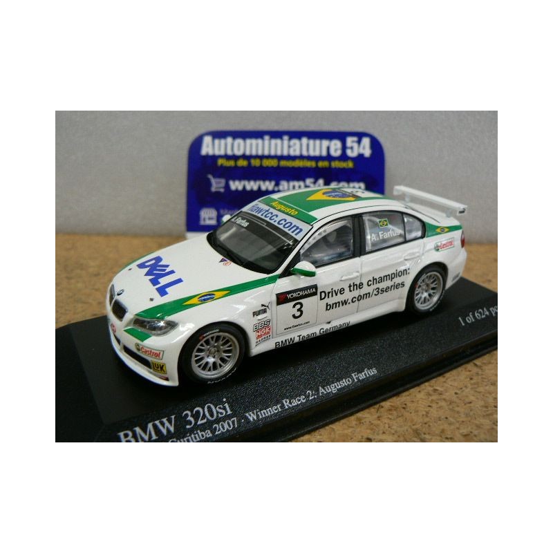 2007 BMW 350si Farfus n°3 WTCC Curitiba 400072603 Minichamps