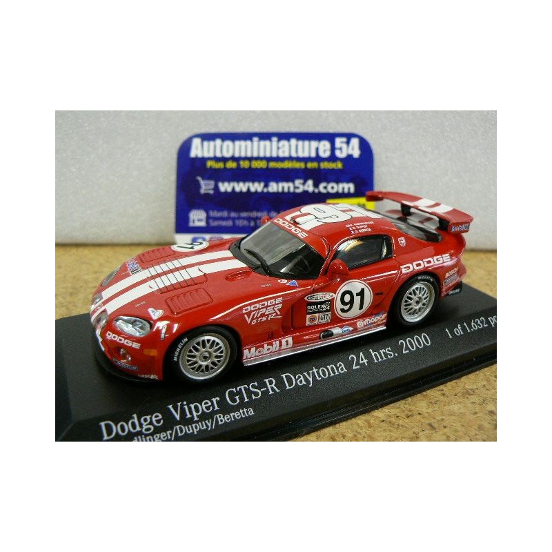 2000 Dodge Viper GTS - R n°91 Wendlinger - Dupuy - Beretta Daytona 4300001491 Minichamps