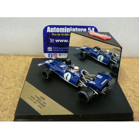 Miniature Tyrrell 001 #1 J. Stewart USA GP 1970 - Quartzo 1:43 - Neuf