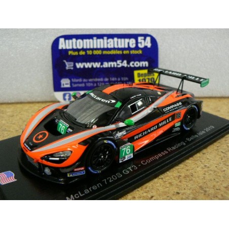 2019 McLaren 720S GT3 Compass Racing n°76 Holton - Plumb Belle Isle US097 Spark Model