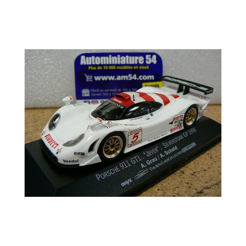 1998 Porsche 911 GT1 Cup n°5 Grau - Scheld Siverstone GP XCL99011 ONYX