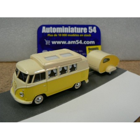 Volkswagen VW T1 Camper + caravane 1/64 452026700 Schuco