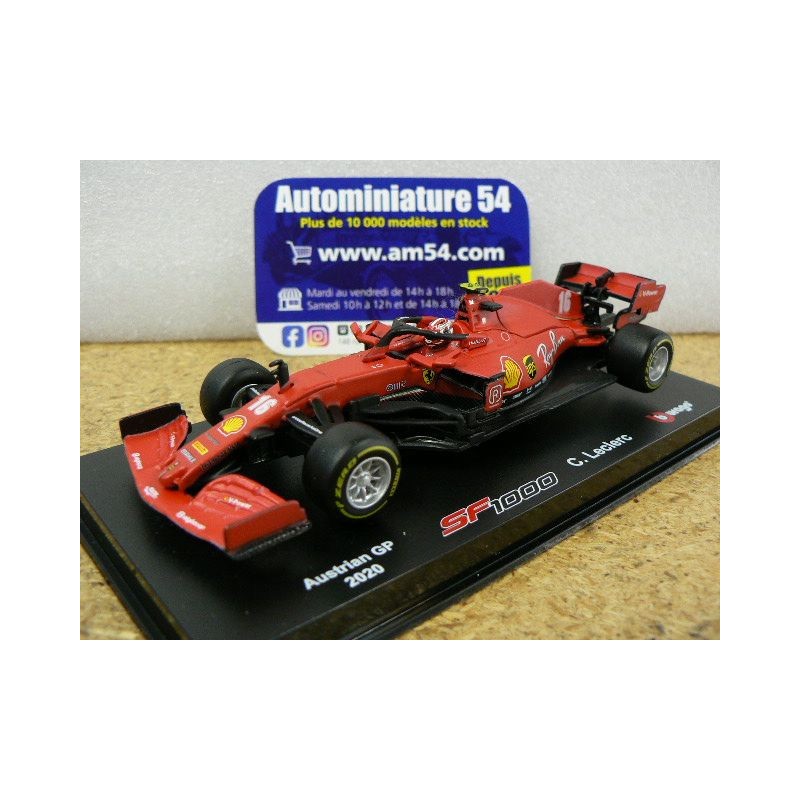 2020 Ferrari F1 SF1000 n°16 Charles Leclerc Austrian GP 18-36819LRed Bburago Racing