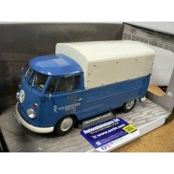 Volkswagen Combi T1 Type1 pick up Service Blue + Bâche S1806702 Solido