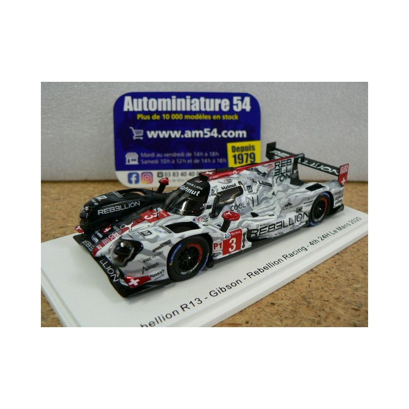 2020 Rebellion R13 Gibson n°3 Berthon - Deletraz - Dumas 4th Le Mans S7956 Spark Model