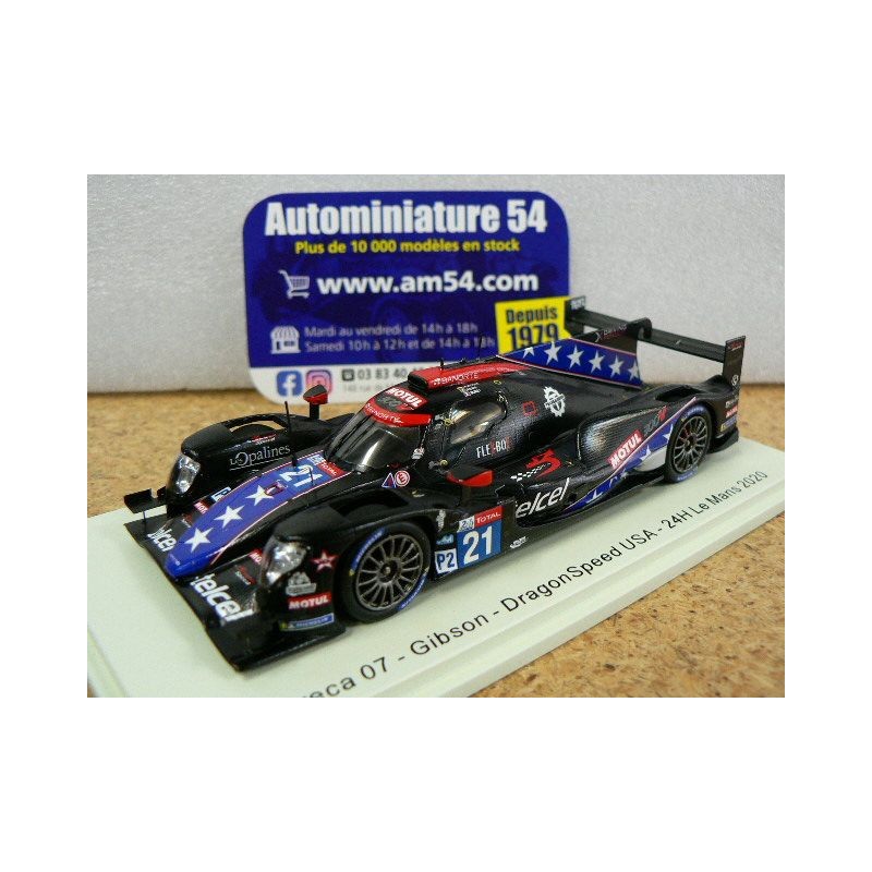 2020 Oreca 07 Gibson DragonSpeed n°21 Buret - Montoya - Rojas Le Mans S7952 Spark Model