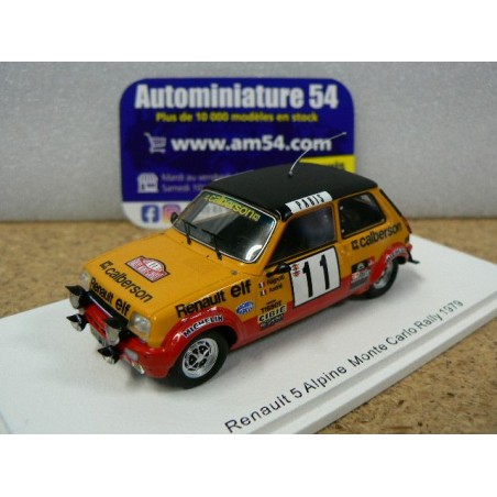 1979 Renault 5 Alpine n°11 Ragnotti - Andrié Monte Carlo S6038 Spark Model