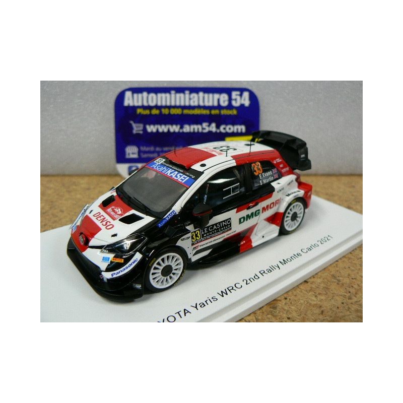 2021 Toyota Yaris WRC n°33 Evans - Martin Monte Carlo S6583 Spark Model