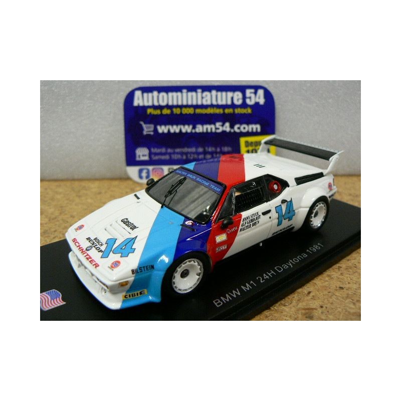 1981 BMW M1 n°14 Stuck - Brun - Gebhardt 24H Daytona US085 Minichamps