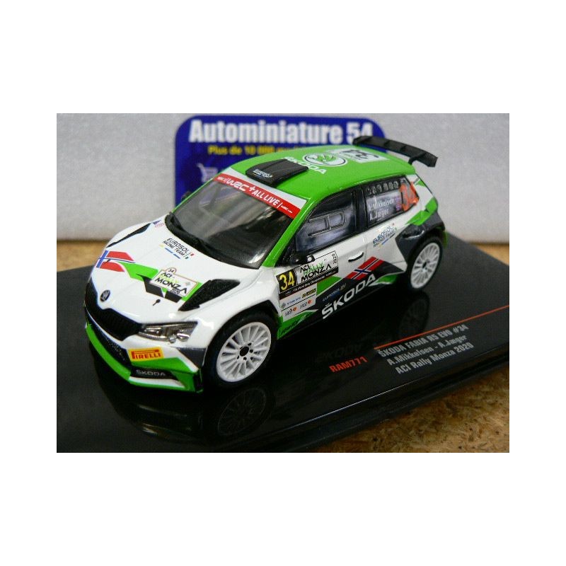 2020 Skoda Fabia R5 Evo n°34 Mikkelsen - Jaeger Monza Rally RAM771 Ixo Models