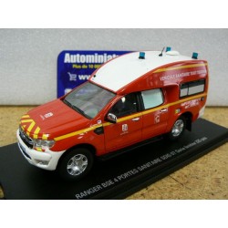 Ford Ranger BSE Véhicule Sanitaire Tout Terrain SDIS 07 Ardèche ambulance Pompier Alarme 0048