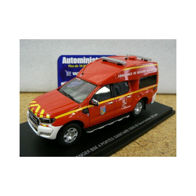 Ford Ranger BSE Ambulance Secours aux Victimes Tout Terrain SDIS 65 Hautes Pyrennées Pompier Alarme 0050