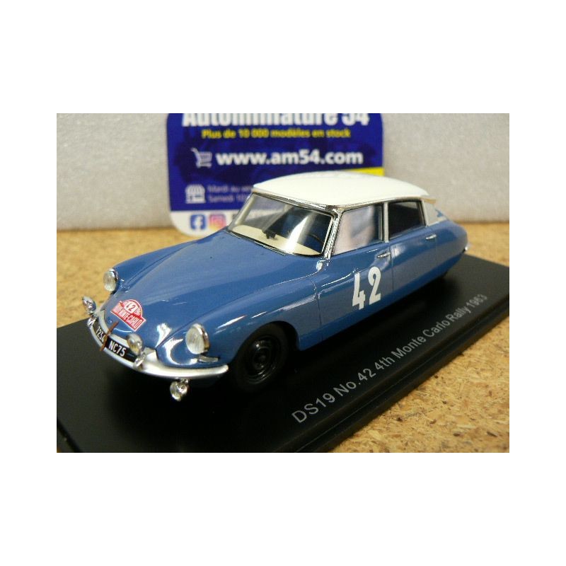 1963 Citroen DS ID 19 n°42 Bianchi - Ogier 4th  Monte Carlo S5532 Spark Model