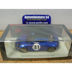 2021 Alpine A110 n°31 Esteban Ocon Monte Carlo S6576 Spark Model