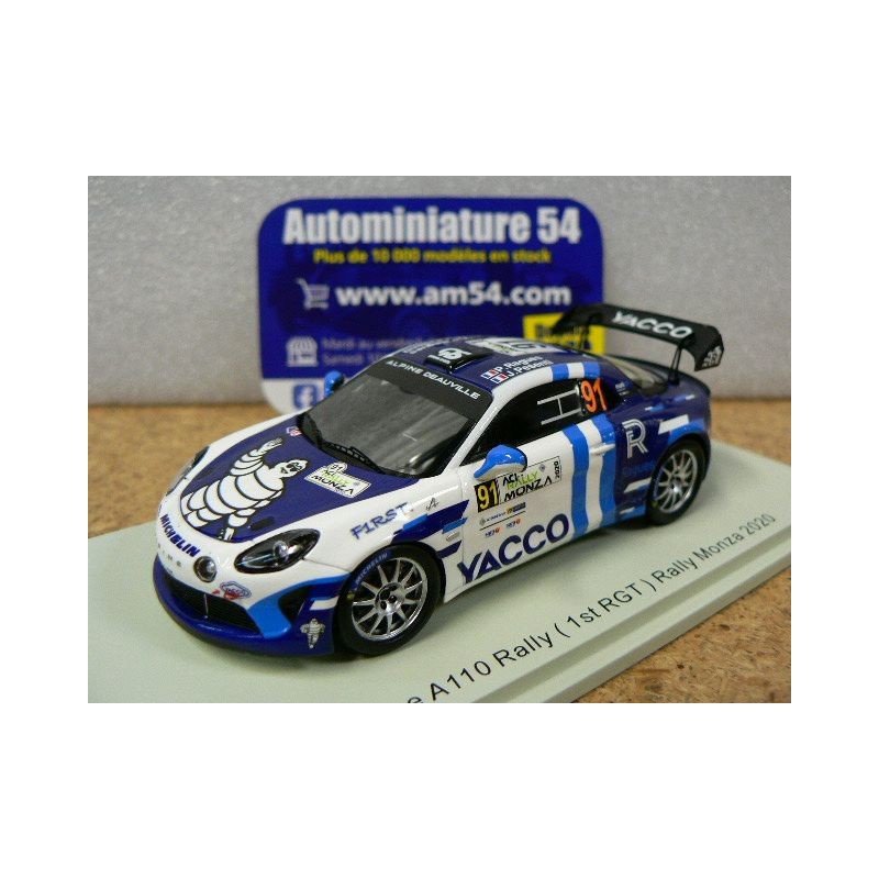 2020 Alpine A110 n°91 Ragues - Pesenti 1st RGT Monza Rally S6573 Spark Model