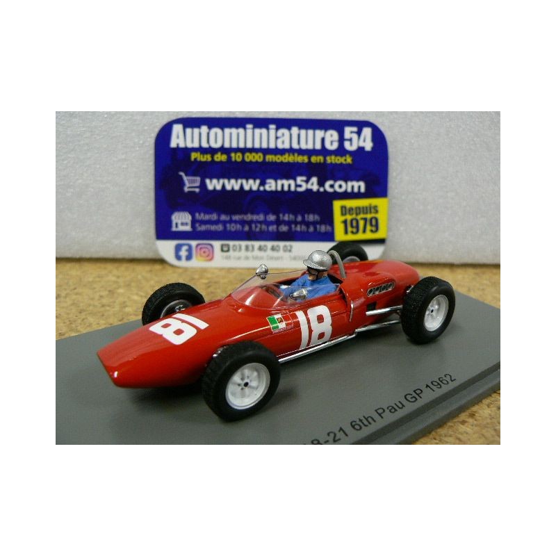 1962 Lotus 18-21 n°18 Vaccarella 6th Pau S7452Spark Model