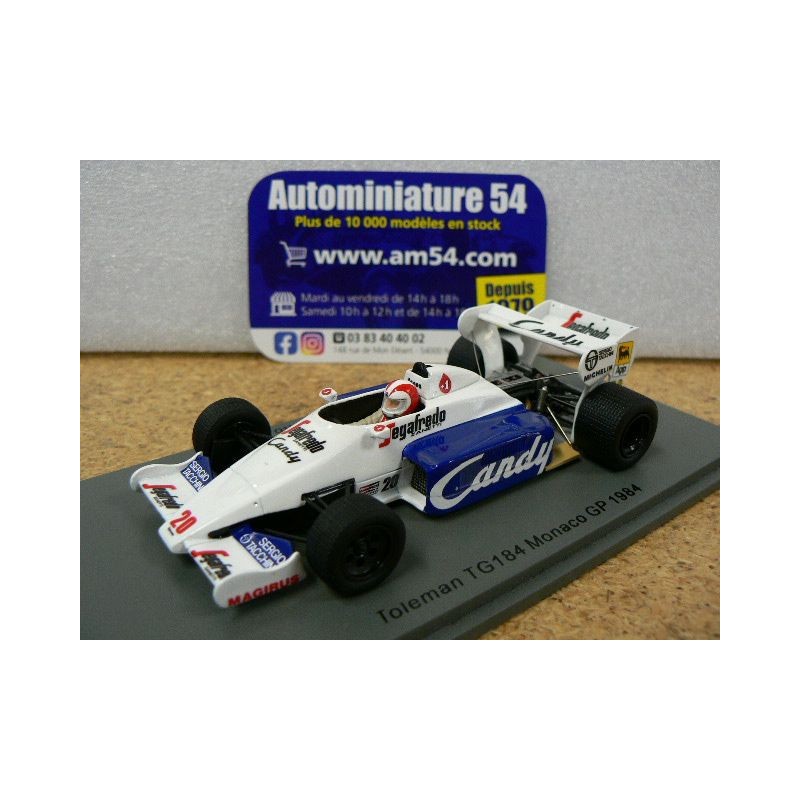 1984 Toleman TG184 n°20 Johnny Cecotto Monaco GP S2779 Spark Model