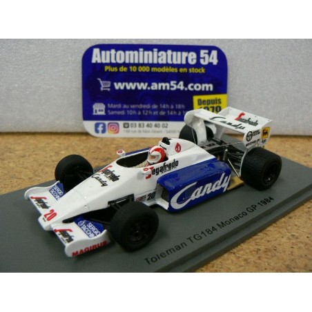 1984 Toleman TG184 n°20 Johnny Cecotto Monaco GP S2779 Spark Model