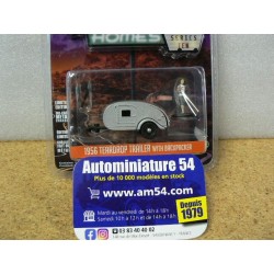 Teardrop Trailer 1956 Caravane " Hitched Home Series" 34100-F Greenlight 1.64ième