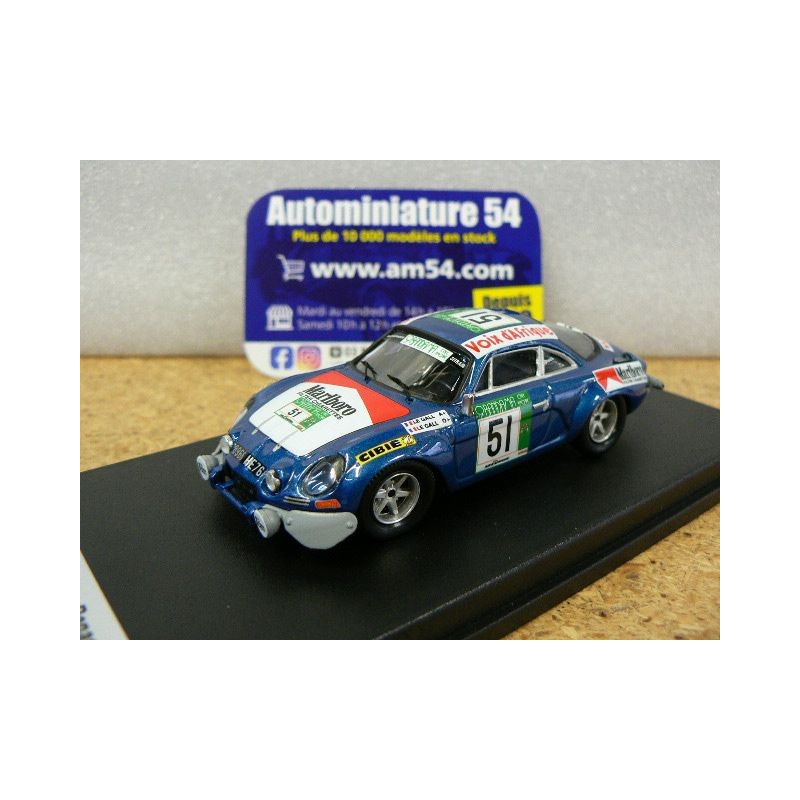 1977 Alpine A110 n°51 Le Gall - Le Gall Bandama Rally TRORRCI05 Trofeu